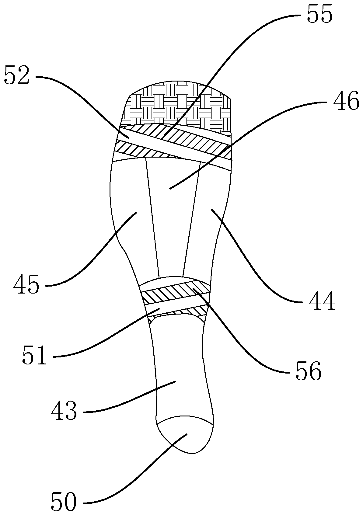 Production process of men's sports socks