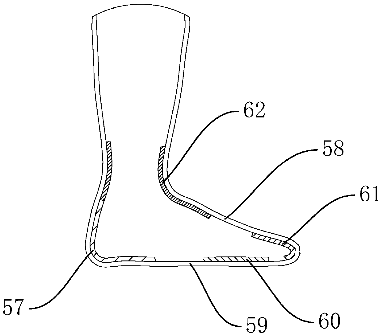 Production process of men's sports socks