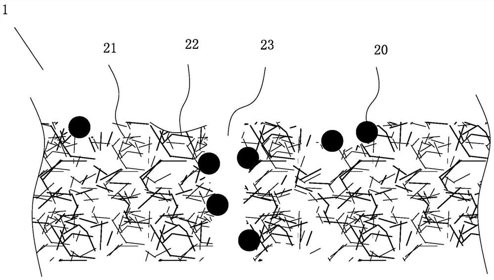 An adsorption-enhanced filter material