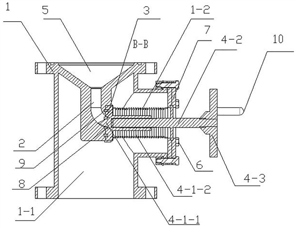 High-vacuum metal powder valve