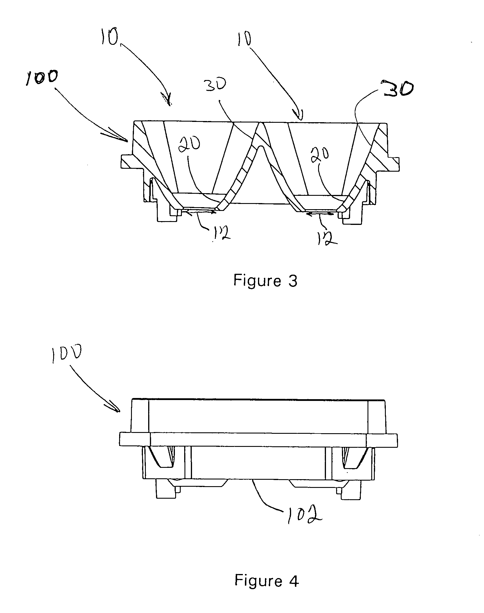 Composite reflecting surface for linear LED array