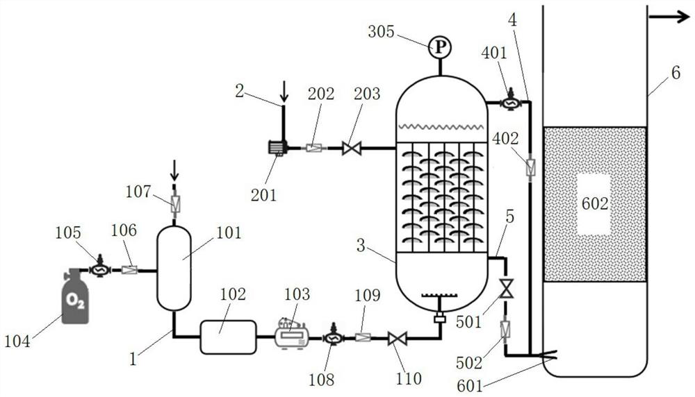Ozone pressurized dissolved air tank and sewage advanced treatment system applied by ozone pressurized dissolved air tank