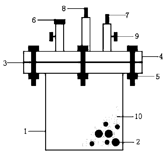 Rock analysis gas high-vacuum degassing and gas-collecting device