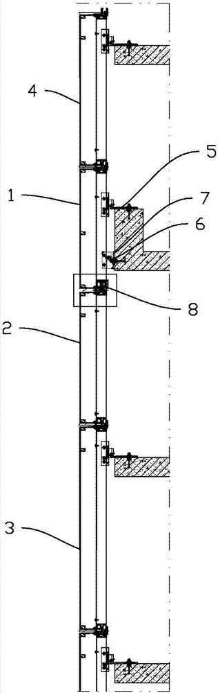 Method for installing unit-type curtain wall segmentally and simultaneously
