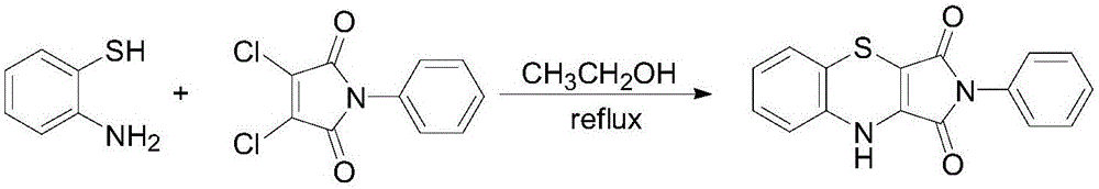 Preparation method of 2-methyl-1,2,3,9-tetrahydro-benzo[b]pyrrole[1,4]-thiazine-1,3-diketone compound