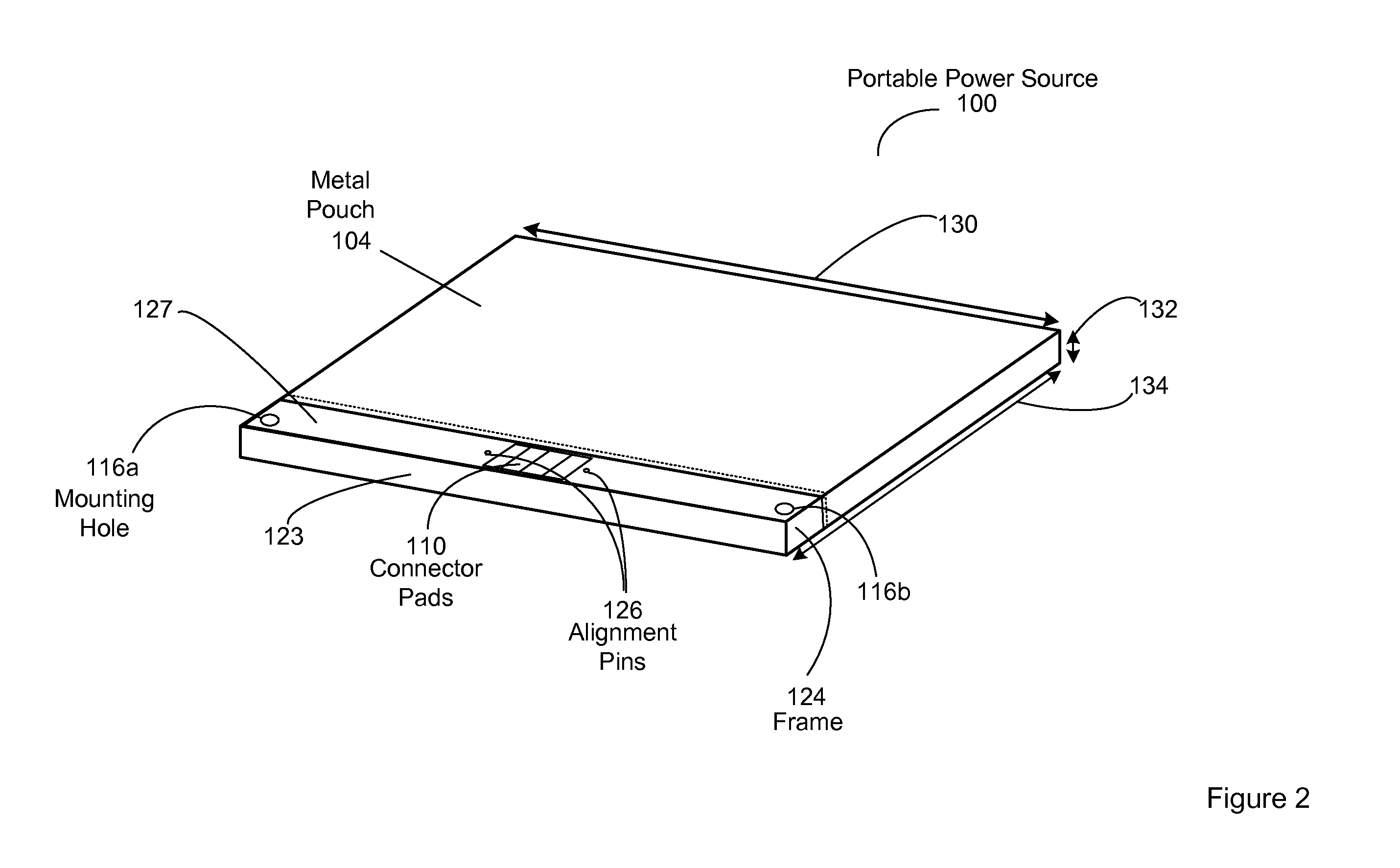 Integrated frame battery cell
