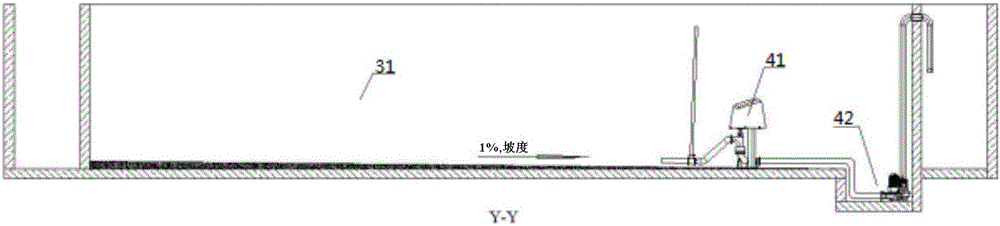 Combined pipe network based rainwater partition treatment system