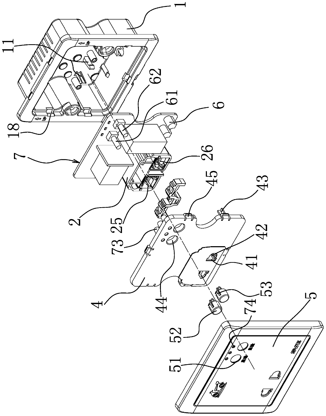 Charging socket of electric vehicle, and connecting mechanism of bottom shell and elastic sheet protective cover
