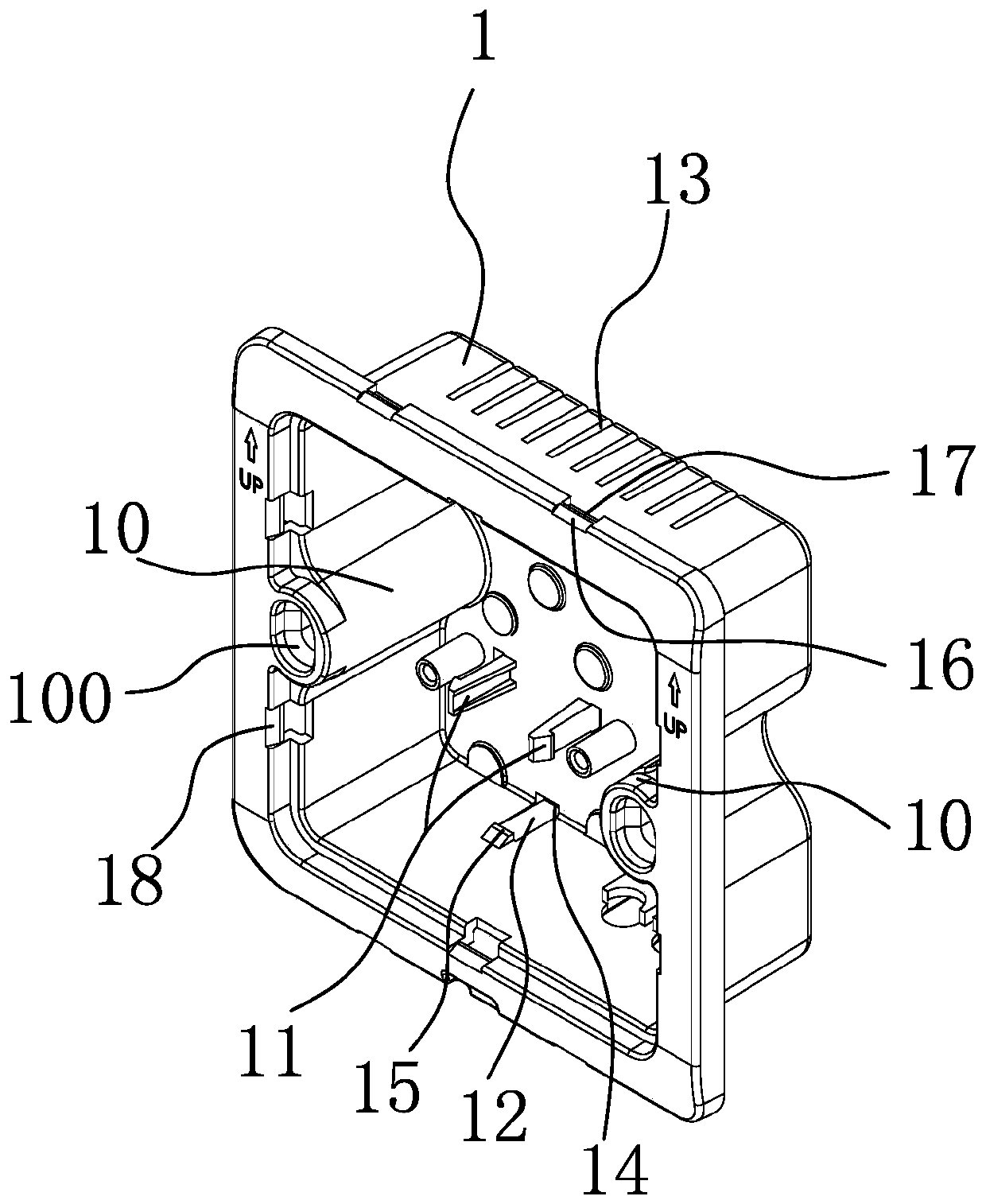 Charging socket of electric vehicle, and connecting mechanism of bottom shell and elastic sheet protective cover