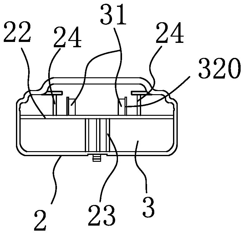 Charging socket of electric vehicle, and connecting mechanism of bottom shell and elastic sheet protective cover