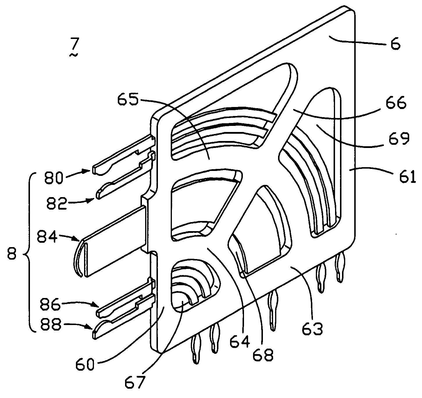 Electrical connector with double mating interfaces for electronic components