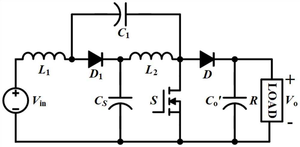 Method for removing electrolytic capacitor of boost converter and modified boost converter