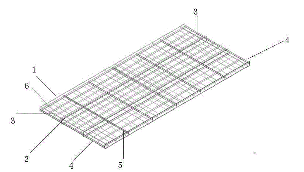 Configuration structure of prestressed large panel concrete structure steel reinforcement for high-speed rail