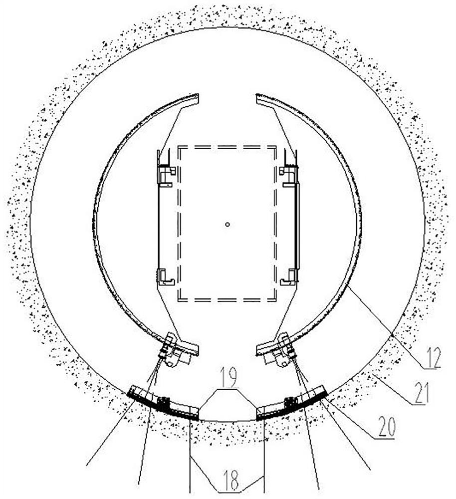 Inclined shaft TBM tunneling system and tunneling method
