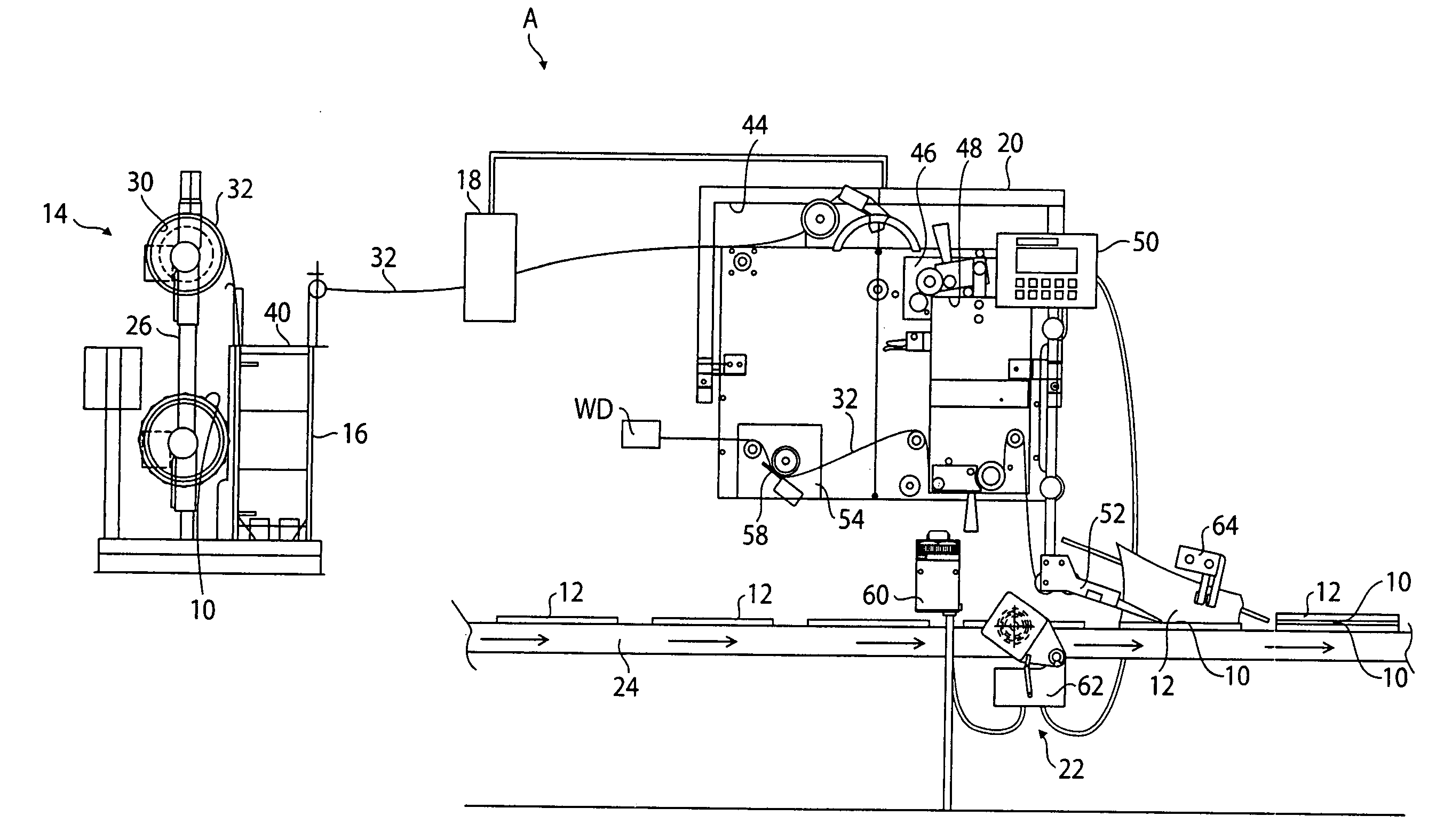 Method and apparatus for the high speed application of hook and loop fasteners