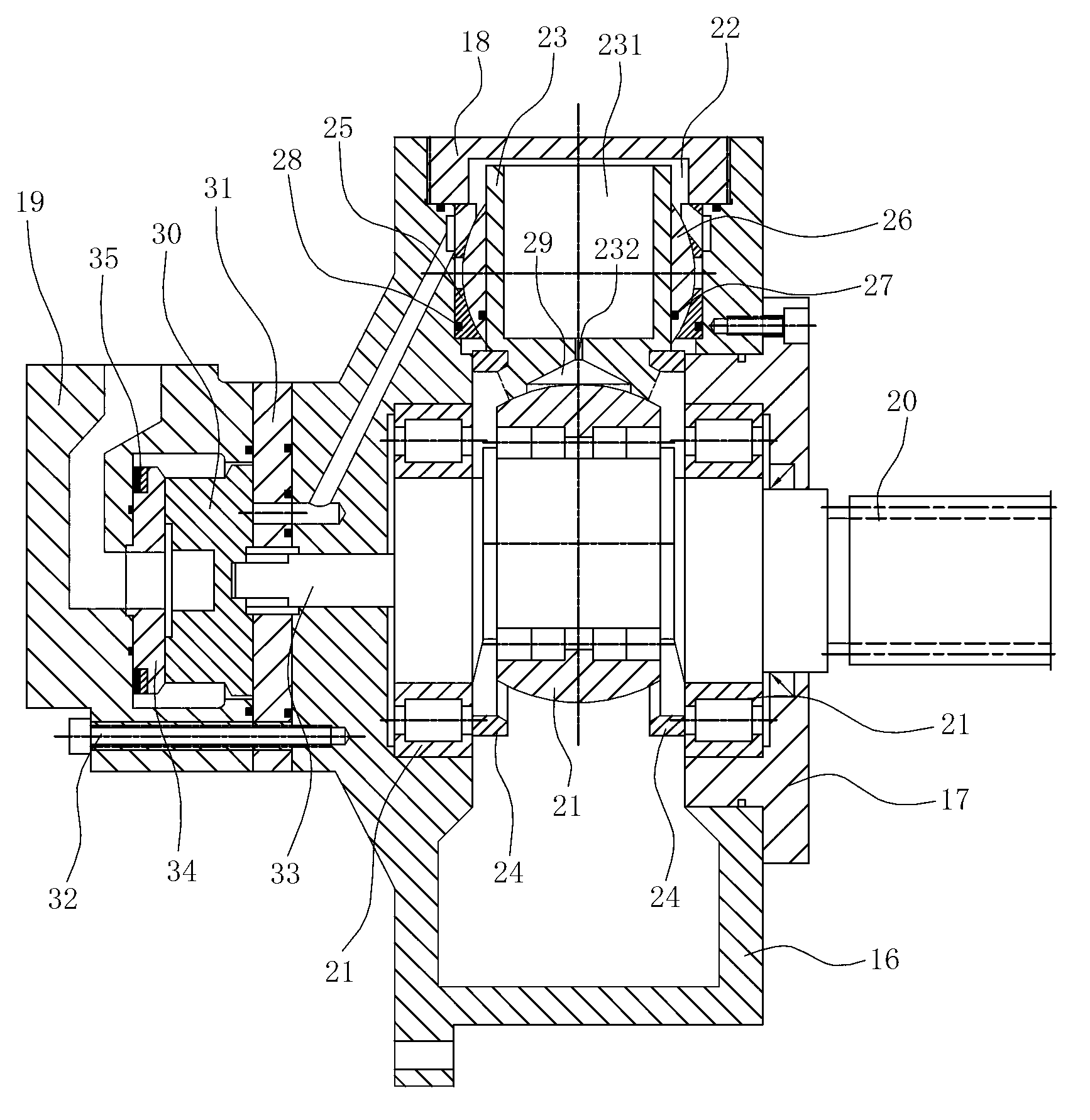 Hydraulic motor and walking actuating device with hydraulic motor ...