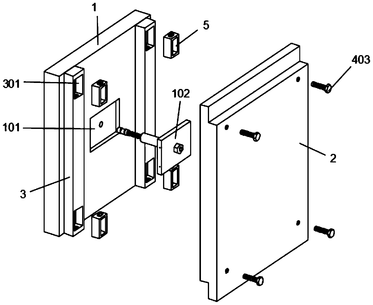 Aluminum-plastic panel mounting and connecting structure for outer wall mounting