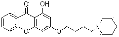 Xanthone derivative and preparation method and application thereof