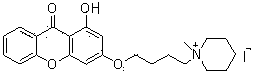 Xanthone derivative and preparation method and application thereof