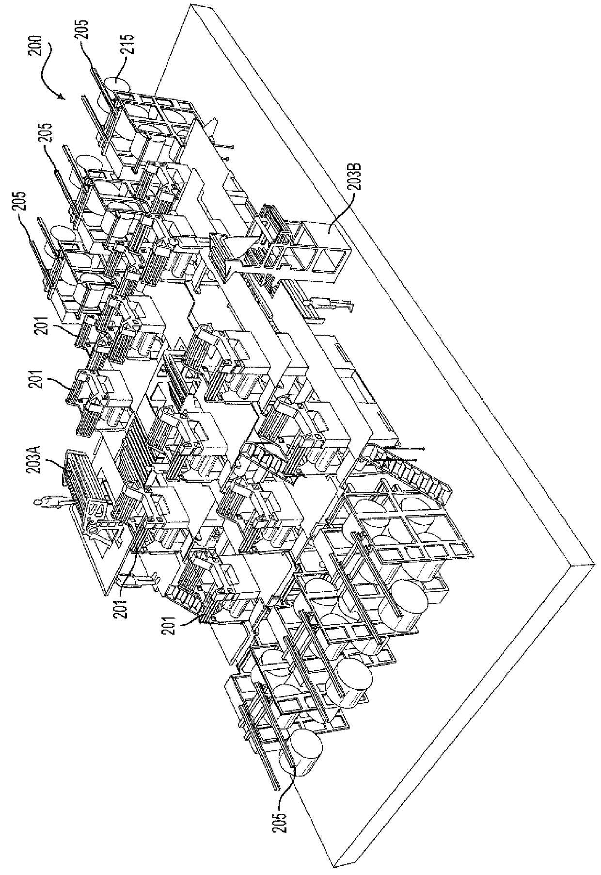 Flexible pressline utilizing modular print zones