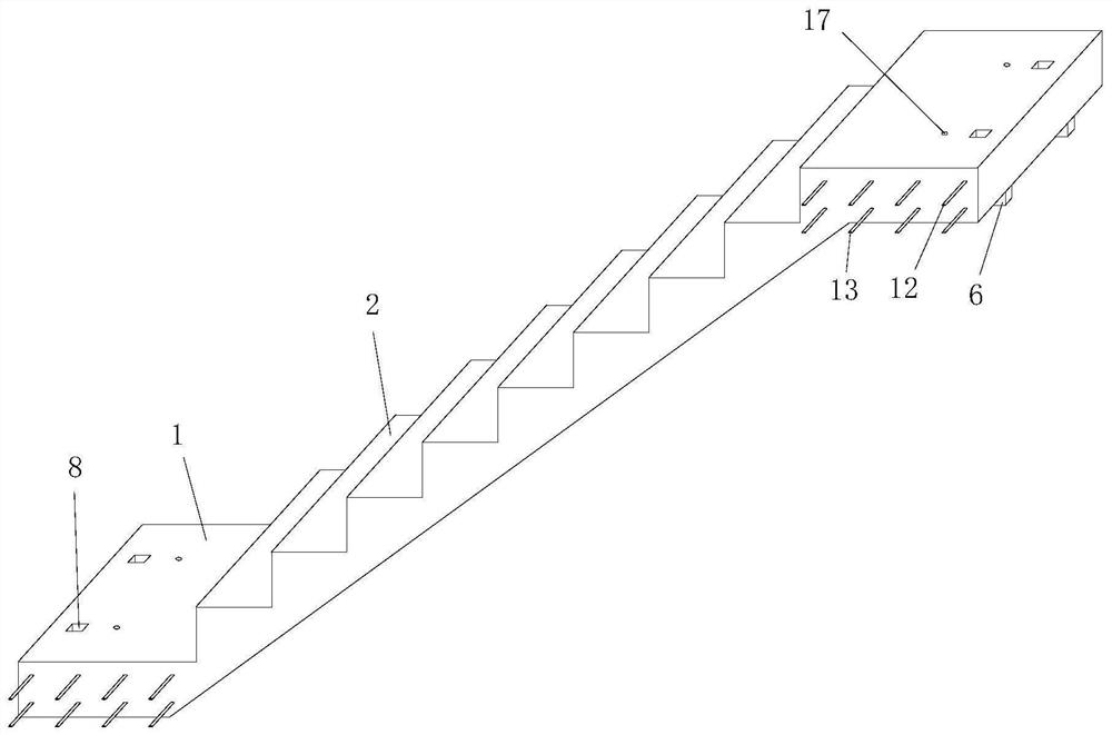 Prefabricated stair and construction method thereof