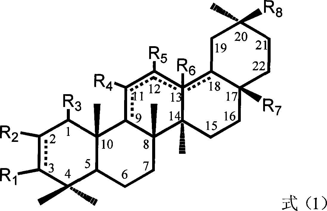 Diene oleanolic acid pentacyclic triterpenes derivatives and use thereof