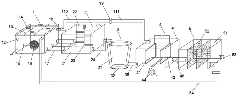 An electroplating wastewater treatment system