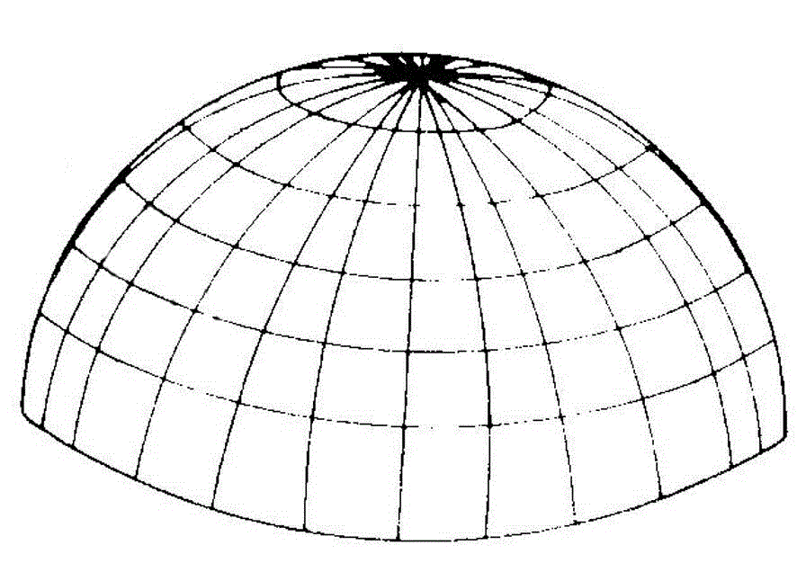 Method for constructing spherical grid structure