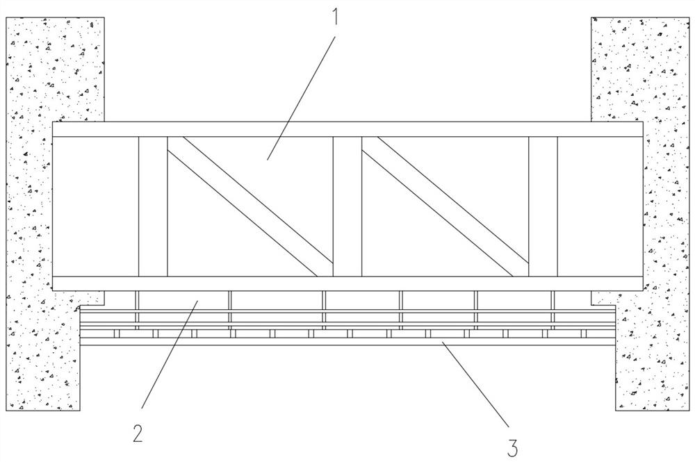 A long-span corridor with a comprehensive curtain wall at the bottom and its construction method