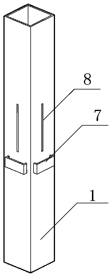 An assembled connection node between a plug-in buckle beam and a column