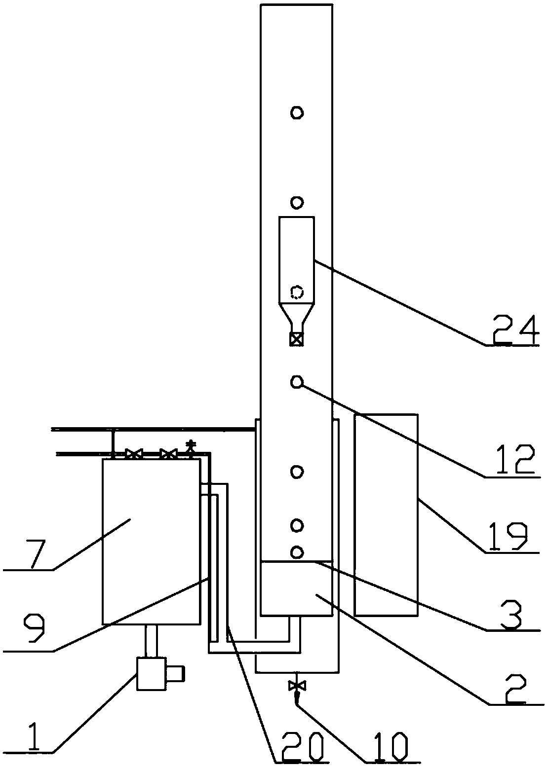 A biomass-derived fuel gasification test device