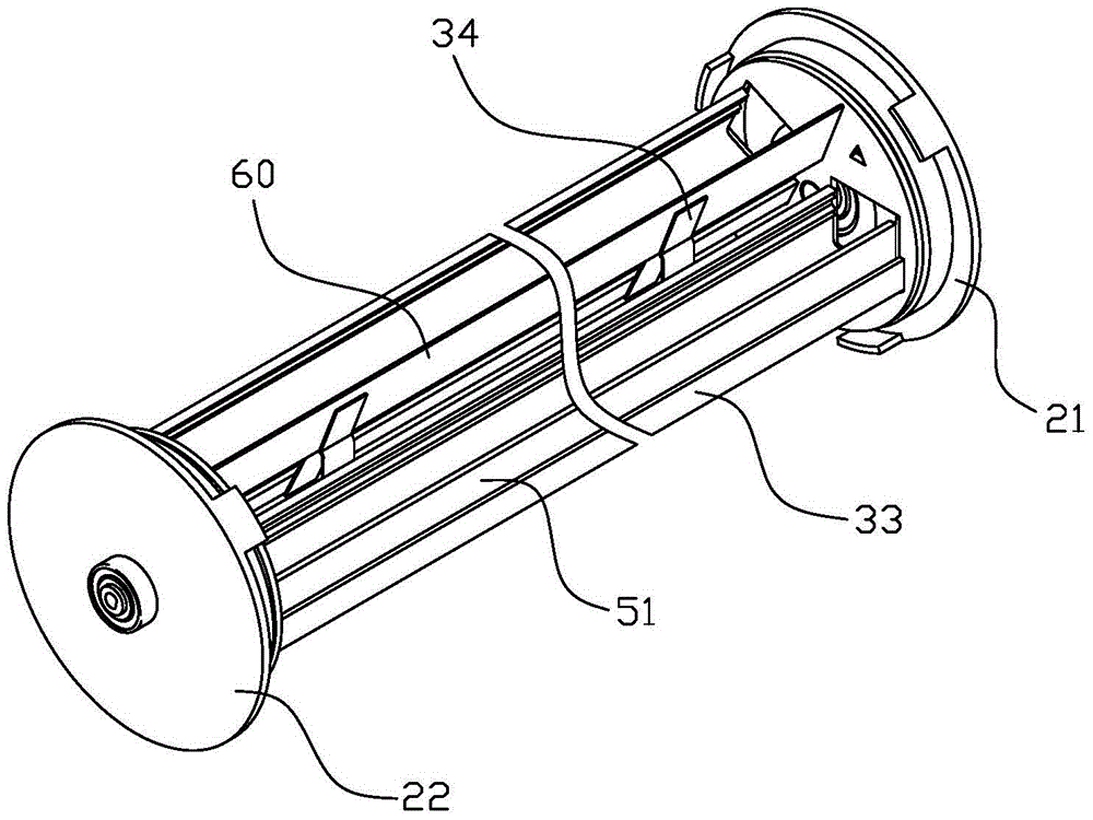 Combined transparent roller assembly