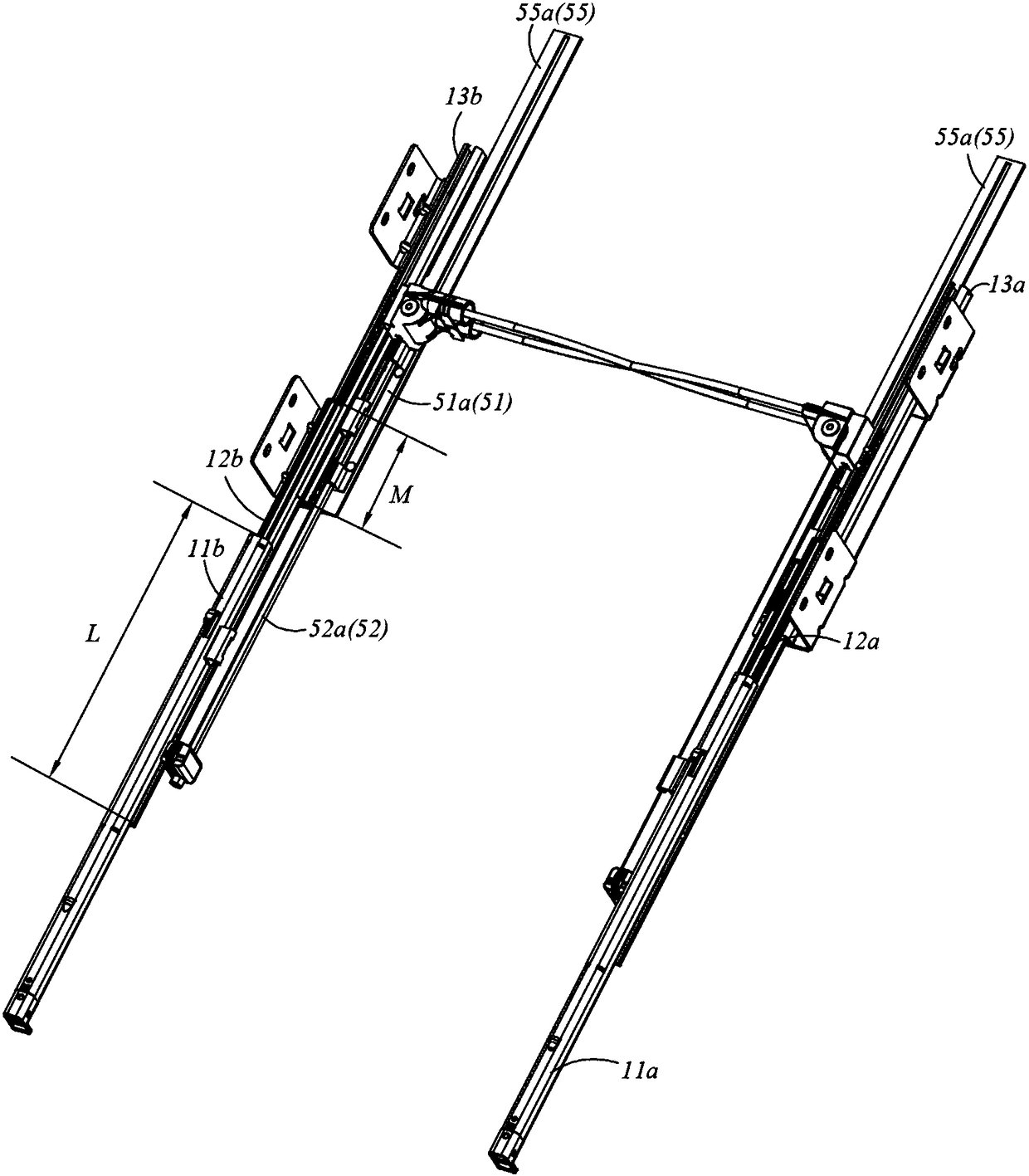 Slide rail mechanism and refrigerator with same