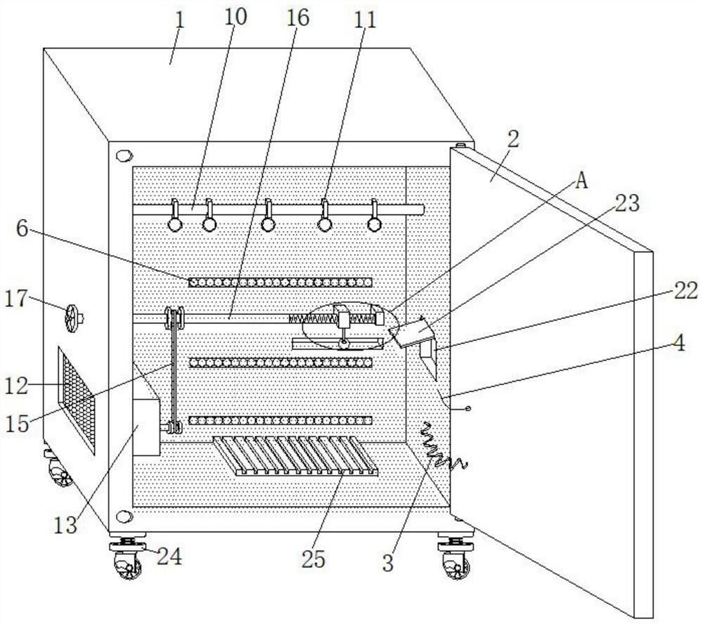 Plastic wardrobe with clothes dust removal effect