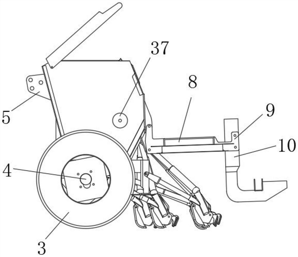 Seeding device for rice seedling raising