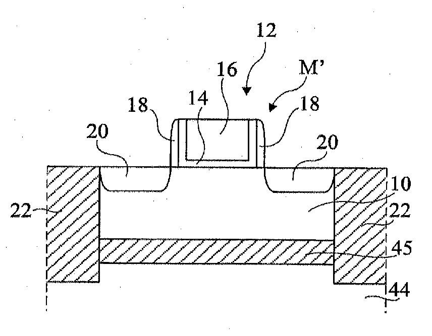 Method for manufacturing a strained channel mos transistor