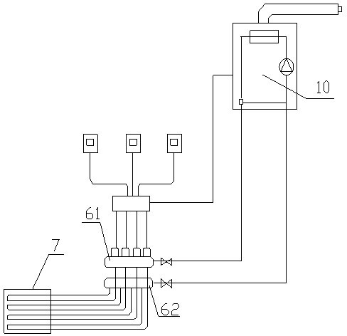 Floor heating system using air source hybrid power