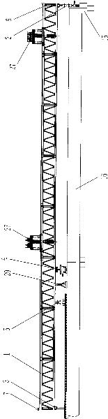 Highway double-guide-beam bridge erecting machine and turning method