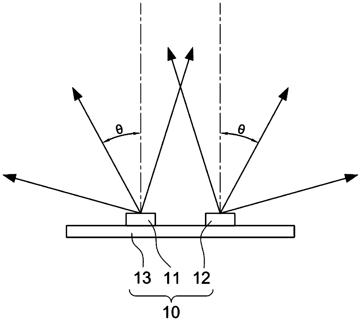 Array LED microstructure for obtaining uniform light spots