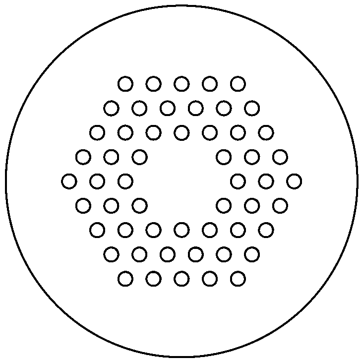 Method for preparing multihole infrared chalcogenide glass photonic crystal optical fiber preform