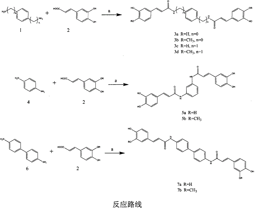 Homodimer for caffeic acid and ferulic acid, and preparation method and pharmaceutical composition thereof