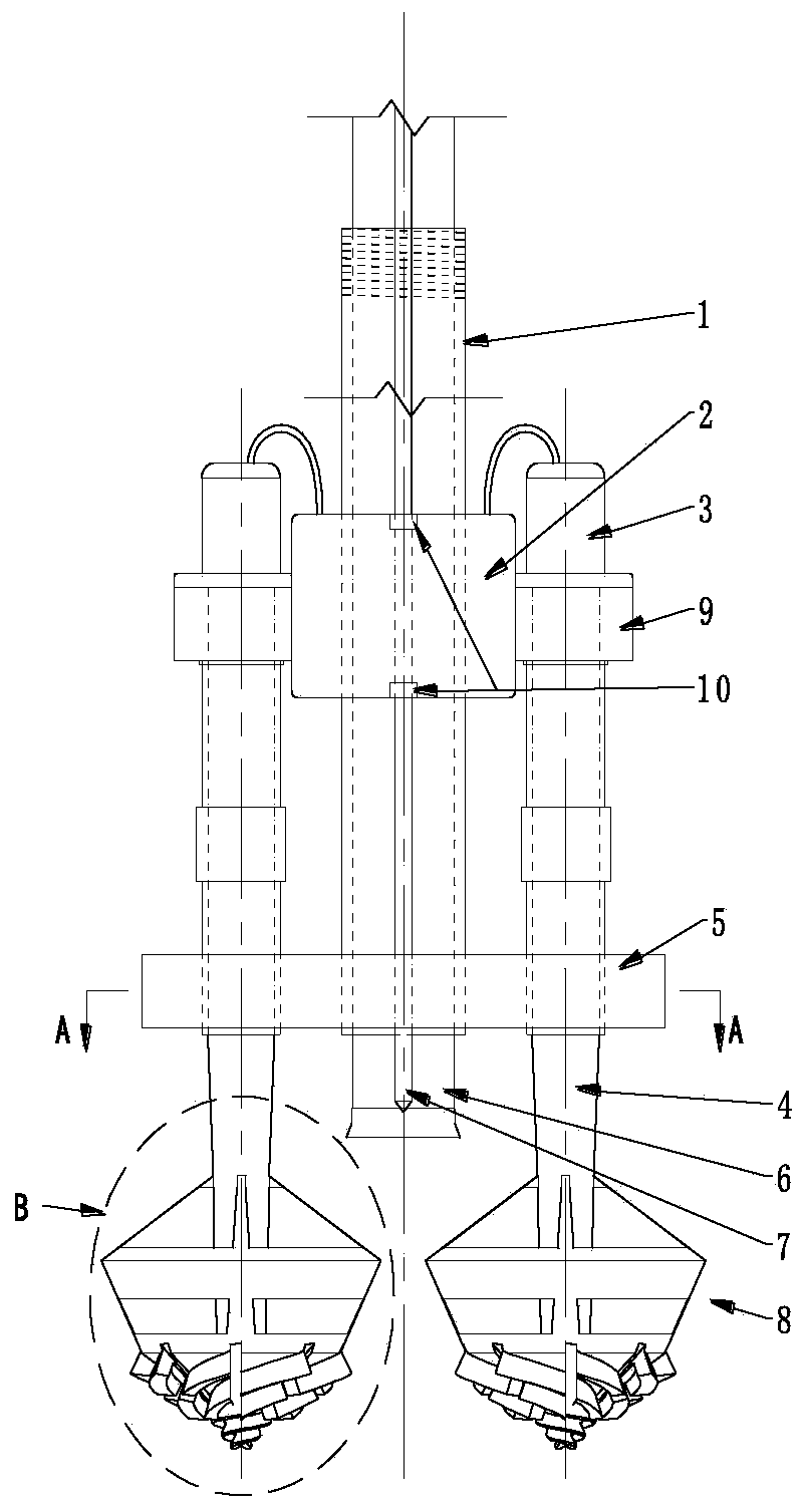 Hydraulicking cutter suction equipment and method for inner support foundation pit engineering