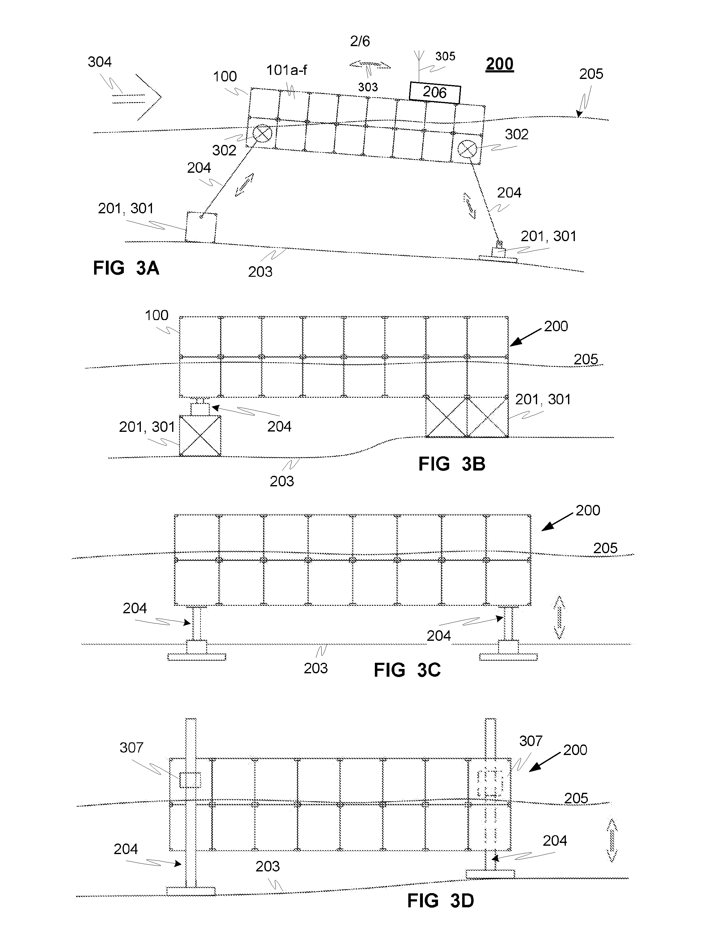 Controlling system and method for controlling a floating arrangement