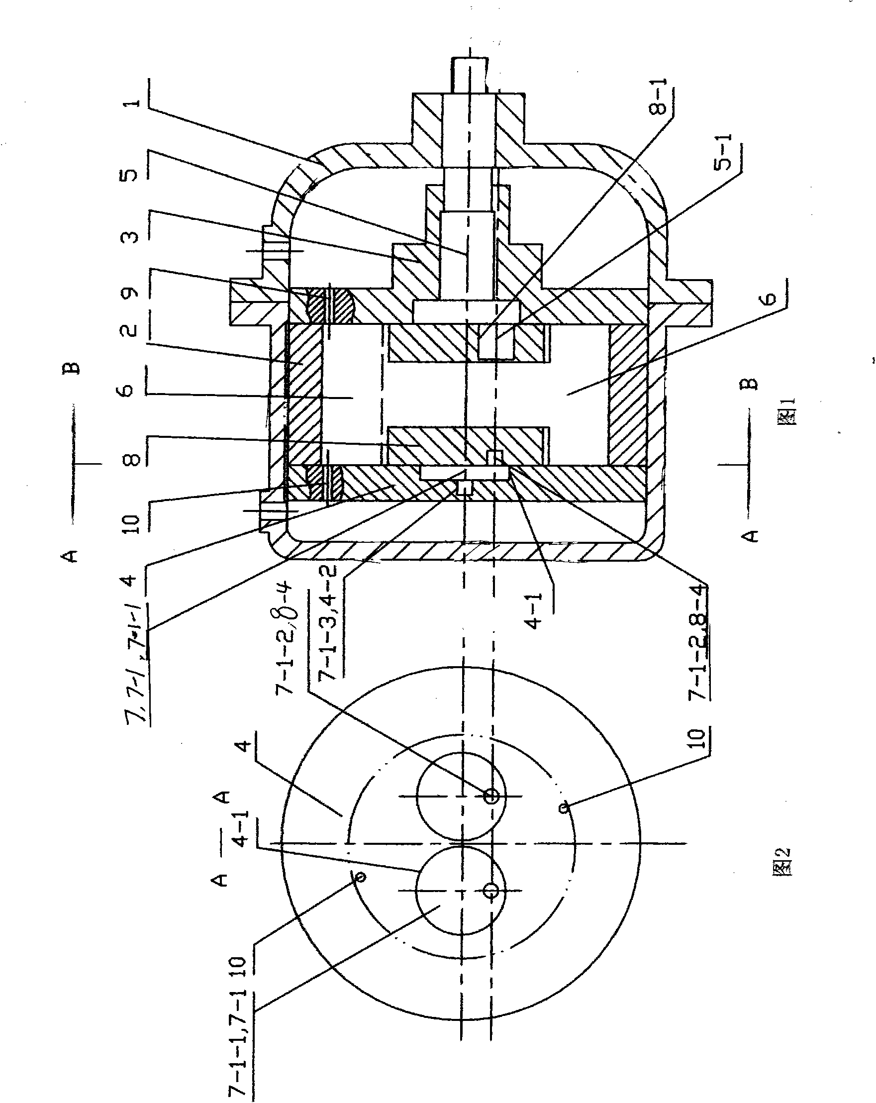 Translation penetrating blade type air-conditioner compressor