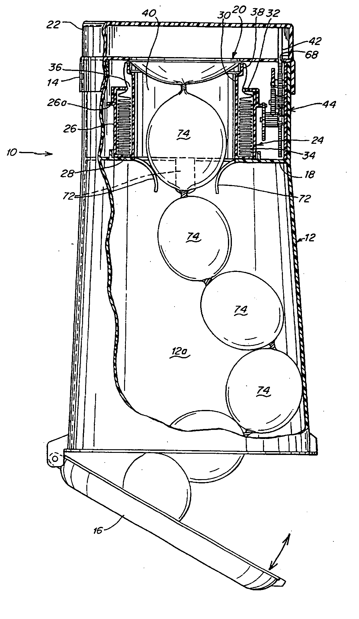Waste disposal device including a mechanism for scoring a flexible tubing dispensed from a cartridge