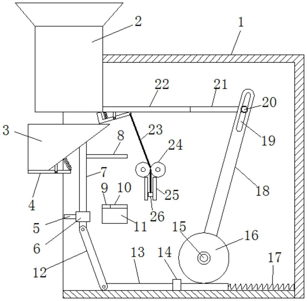 An output device for fruit quantitative packaging and its use method