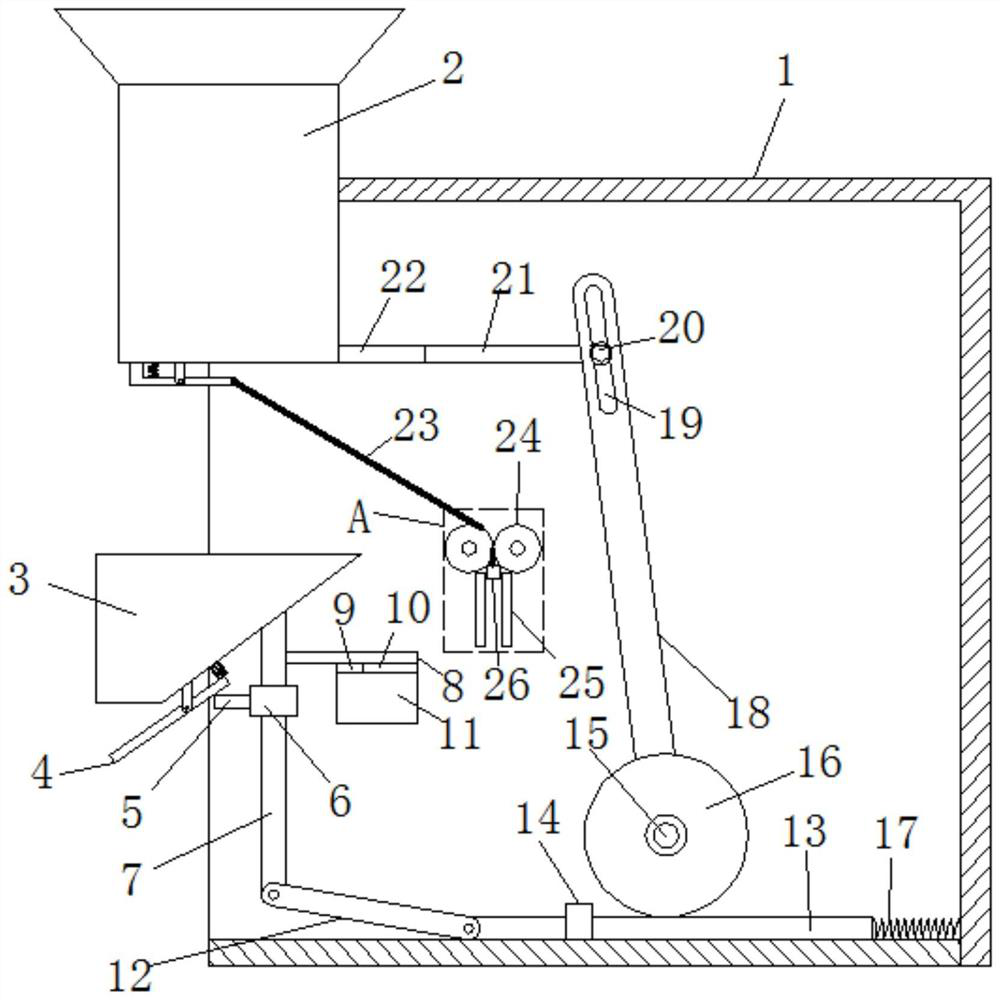 An output device for fruit quantitative packaging and its use method