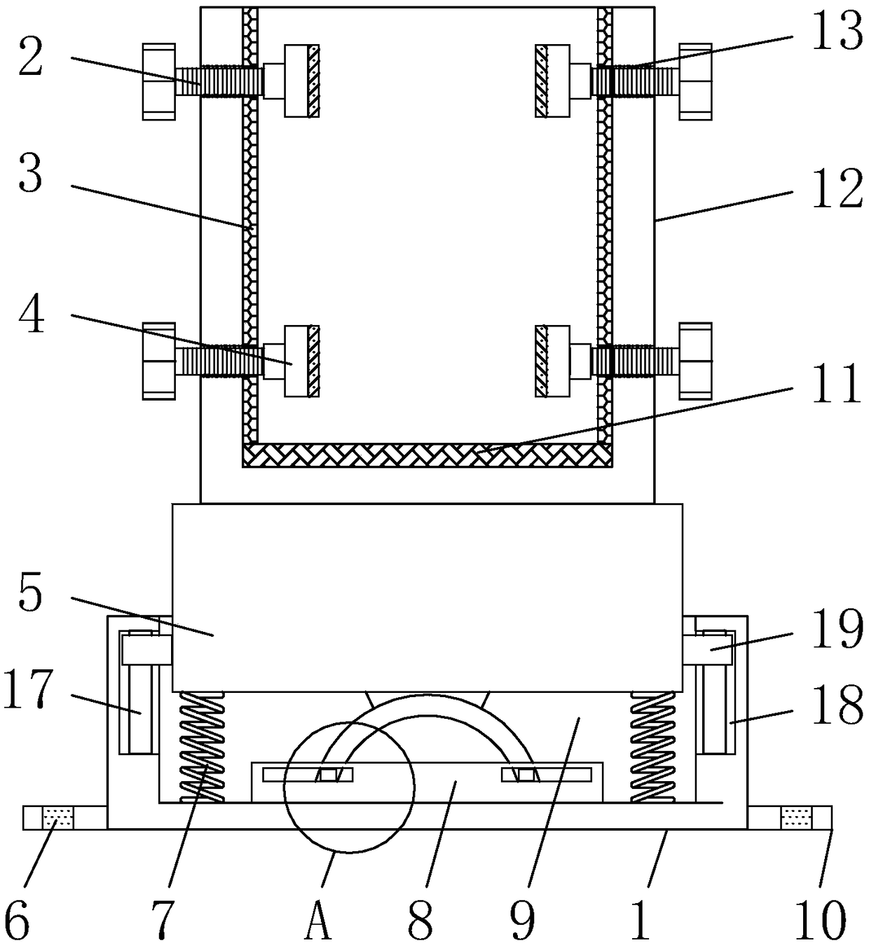 Shock isolation device of building equipment
