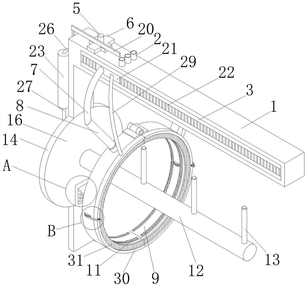 A pickling device for stainless steel parts