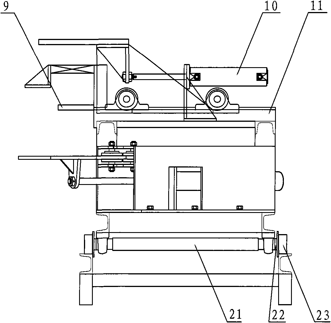 Method and device for rotationally hanging, tracking and positioning manipulator on paint line